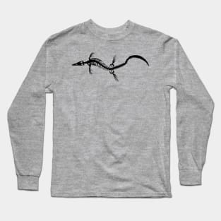 Tylosaurus skeleton- black Long Sleeve T-Shirt